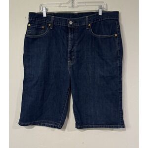 Levis 569 Jean Shorts Mens Size 34 Loose Straight Blue Indigo Denim